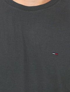 Camiseta Tommy Jeans Masculina Regular Jersey C-Neck Flag Chumbo
