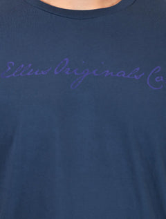 Camiseta Ellus Masculina Cotton Fine Originals Co. Script Azul Marinho