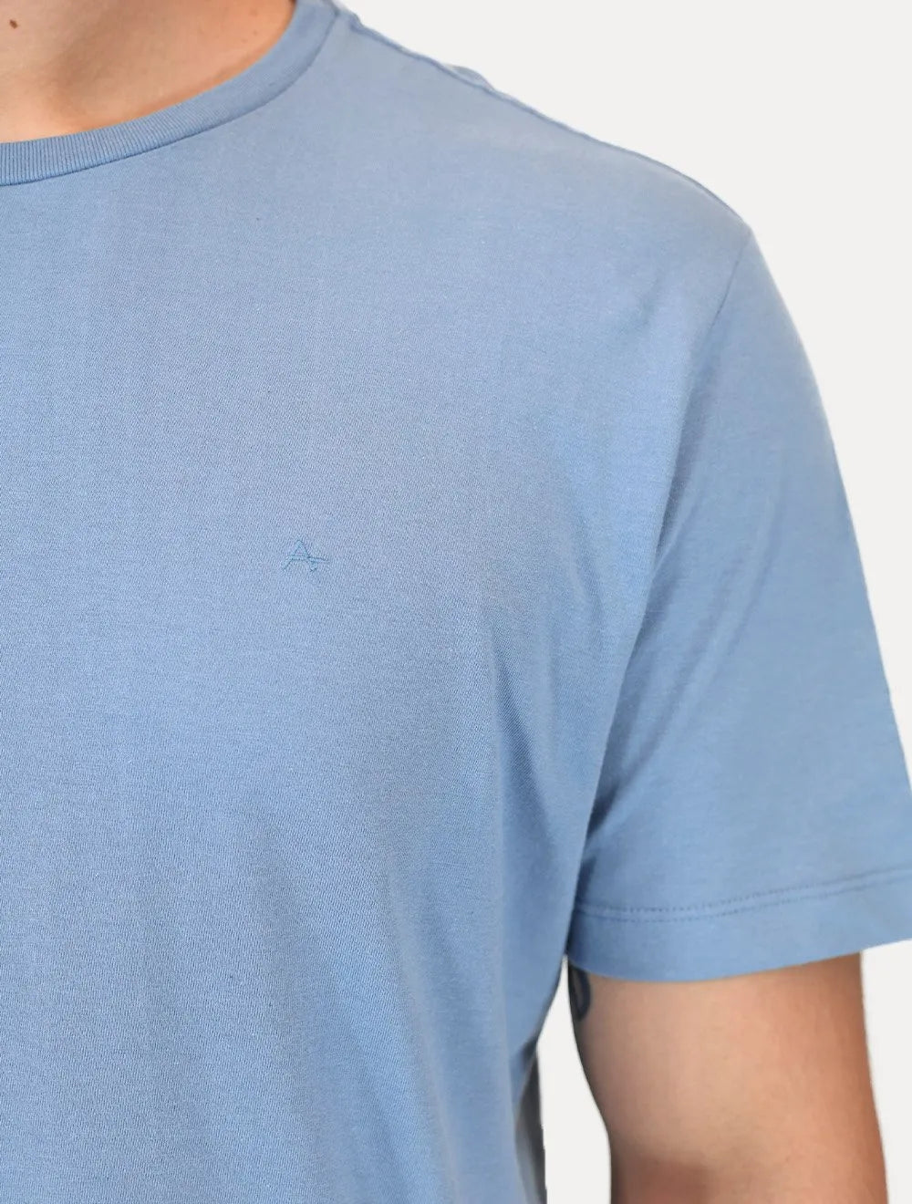 Camiseta Aramis Masculina Basic Lisa Mono Icon Azul Médio