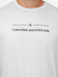 Camiseta Calvin Klein Jeans Masculina Naturals Sash Logo Branca