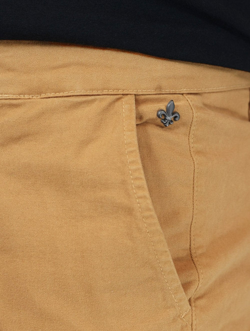 Calça Dudalina Masculina Sarja Slim Faca Color Caramelo
