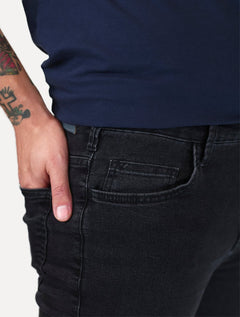 Calça Aramis Jeans Masculina Slim Black Kombat Preta