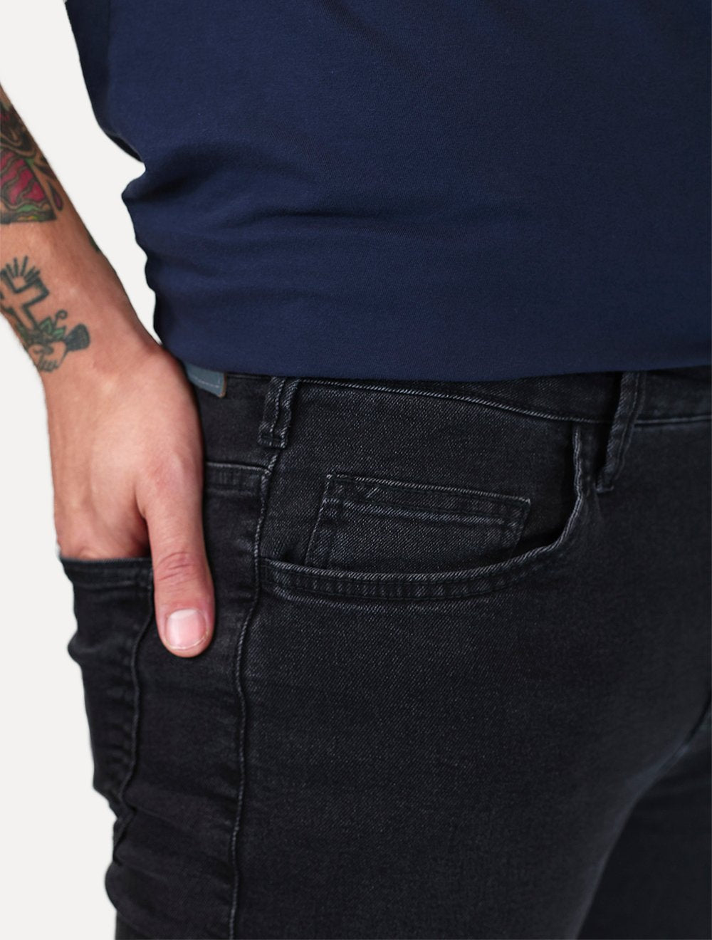 Calça Aramis Jeans Masculina Slim Black Kombat Preta