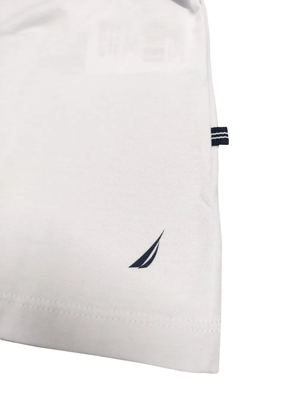 Camiseta Nautica Masculina Colorblock Marinho e Branca