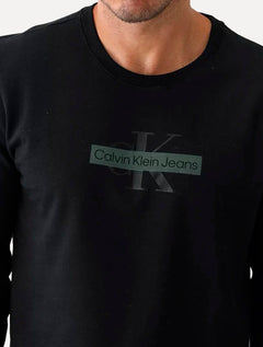 Moletom Calvin Klein Jeans Masculino Gel Reissue Stripe Preta