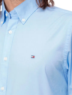 Camisa Tommy Hilfiger Masculina Regular Core Oxford Azul Claro