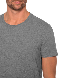 Camiseta Ellus Masculina Cotton Fine Classic Logo Mescla Cinza