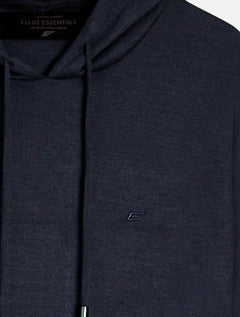 Blusa Ellus Tricot Masculina Cotton Poly Hood Marinho Mescla