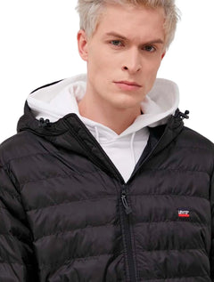 Jaqueta Levis Masculina Hoodie Presidio Packable Jacket Preta