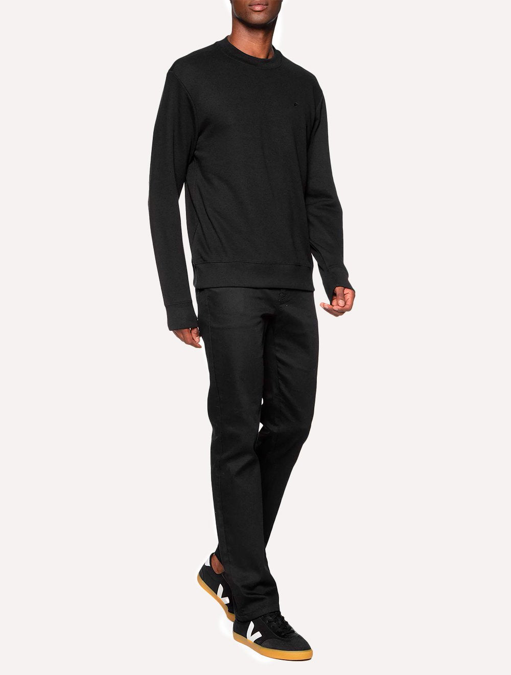 Moletom Ellus Masculino Crewneck Regular Basic Easa Preto