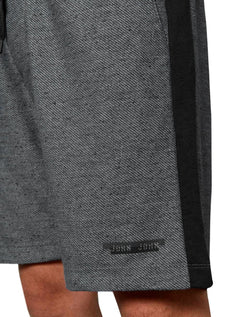 Bermuda John John Masculina Moletom Stripe Cinza Mescla