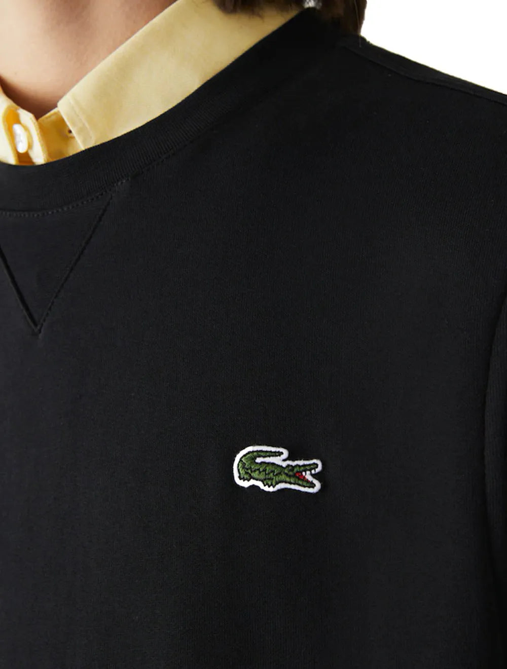 Moletom Lacoste Masculino Sport Crewneck Fleece Preto