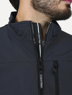 Jaqueta Calvin Klein Masculina Soft Shell  Full-Zip Chumbo