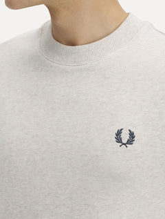 Moletom Fred Perry Masculino Crewneck Laurel Off-White Mescla