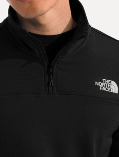 Blusa The North Face Masculina Pulover Cedar Trail Grid Fleece 1/4 ZIP Preta