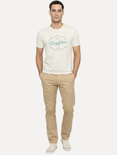 Camiseta King & Joe Masculina Signature Color Circle Estd 2013 Off White