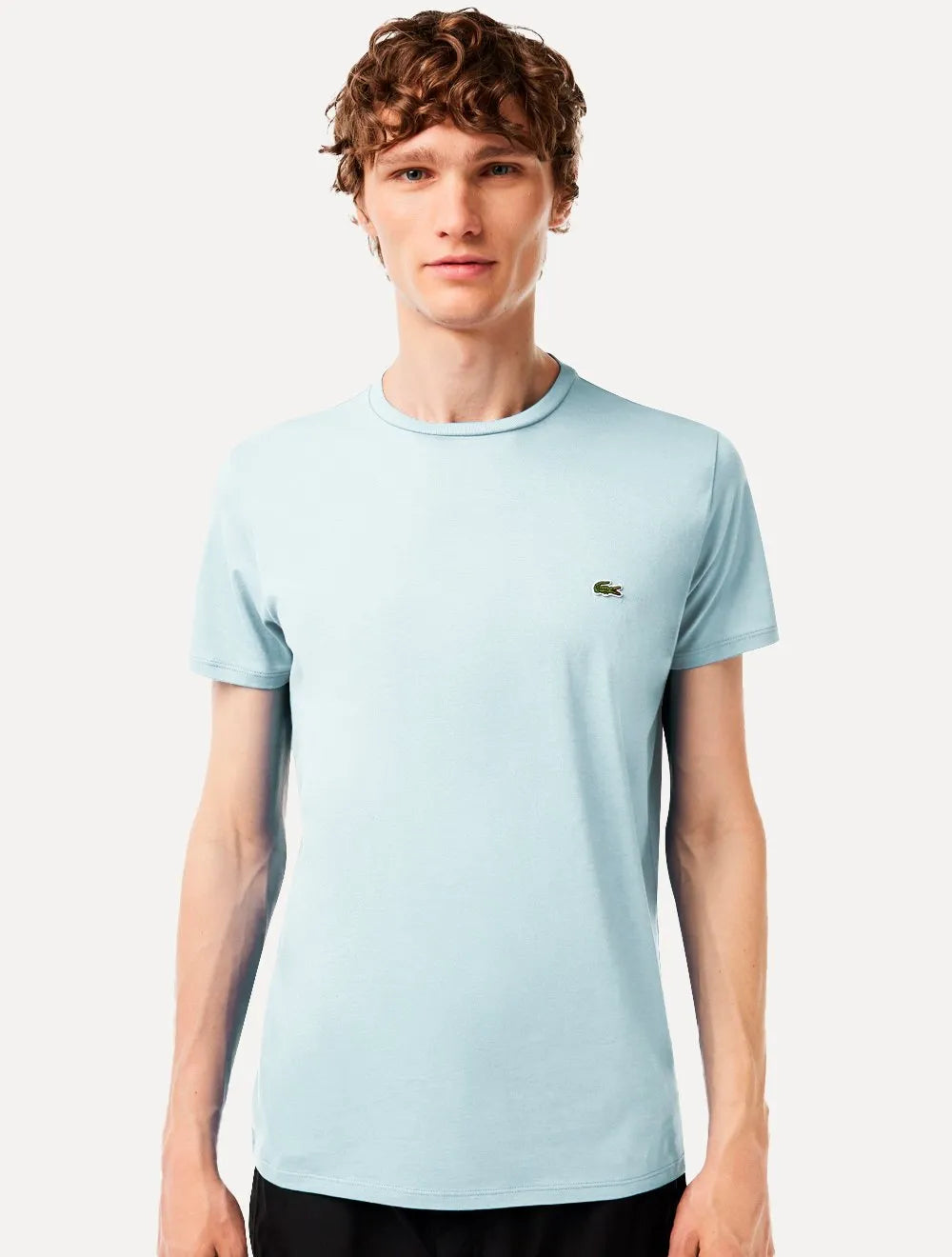 Camiseta Lacoste Masculina Jersey Pima Cotton Azul Claro