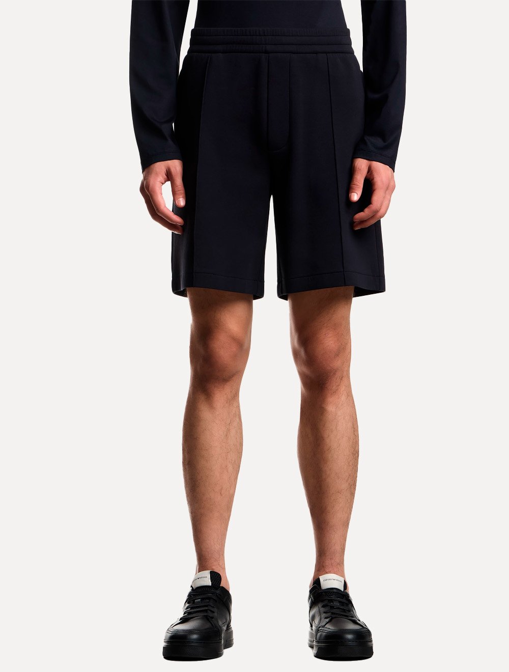 Bermuda Emporio Armani Masculina Malha Dupla Preta