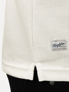 Camiseta King & Joe Masculina Slim Textura Tricot Off White