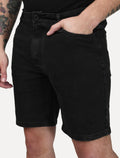 Bermuda King & Joe Masculina Jeans Flex Premium Denim Preta