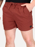Short Calvin Klein Jeans Masculino Color Cós Elástico Black Logo Laranja