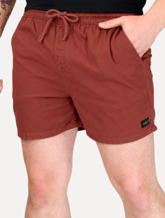 Short Calvin Klein Jeans Masculino Color Cós Elástico Black Logo Laranja