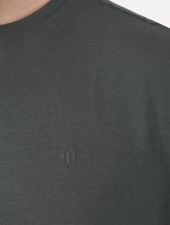 Camiseta Individual Comfort Pima Soft Touch Logo Cinza Escuro