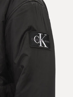 Jaqueta Calvin Klein Jeans Hooded Bomber Lateral Logo Preta