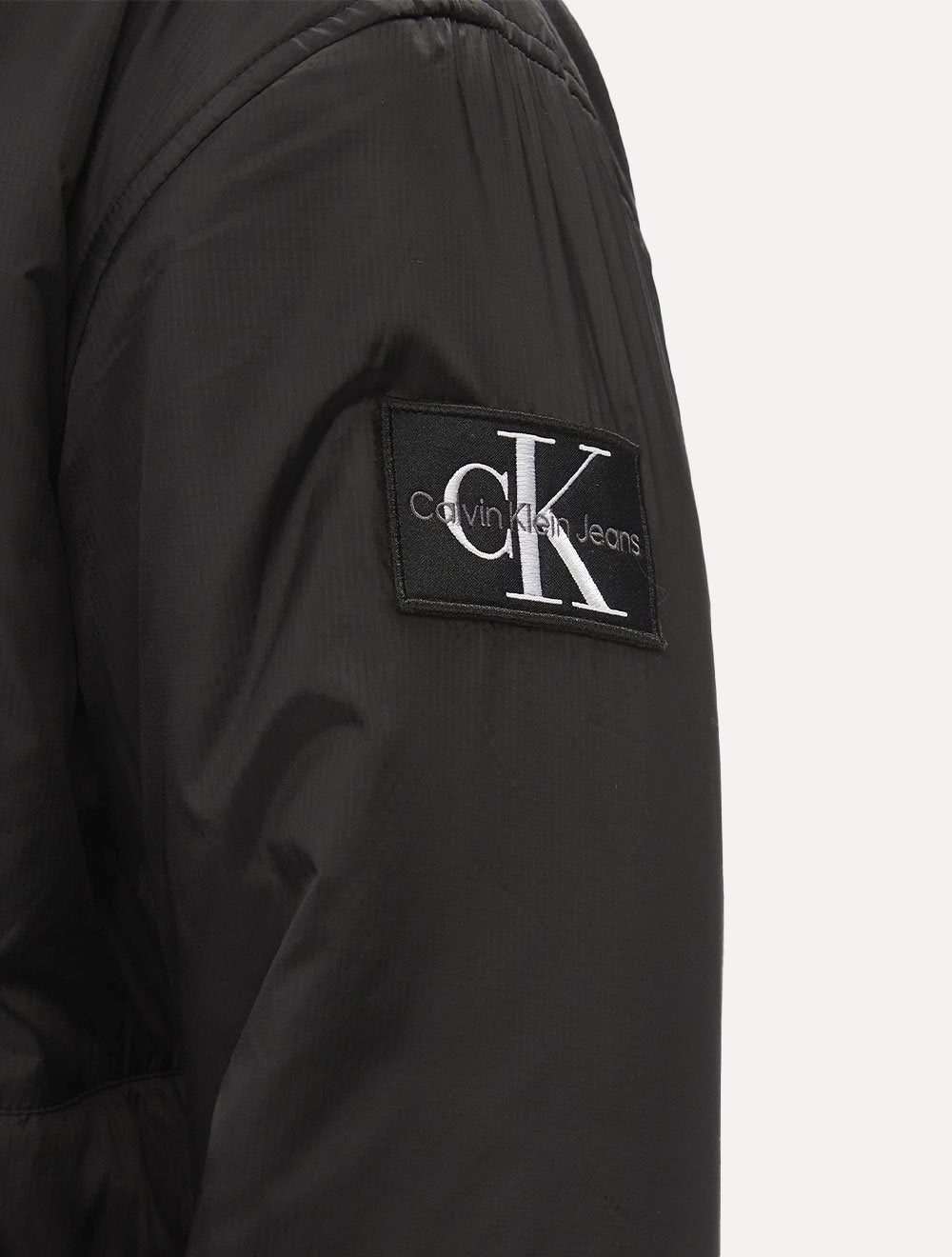Jaqueta Calvin Klein Jeans Hooded Bomber Lateral Logo Preta
