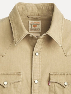 Camisa Levis Masculina Jeans Classic Western Standartd Cáqui