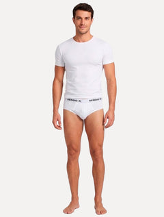 Cueca Sergio K Slip Branca Pack 2UN