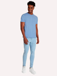 Camiseta Aramis Masculina Basic Lisa Azul Médio