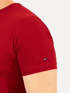 Camiseta Tommy Hilfiger Masculina Regular Global Stripe Vermelha