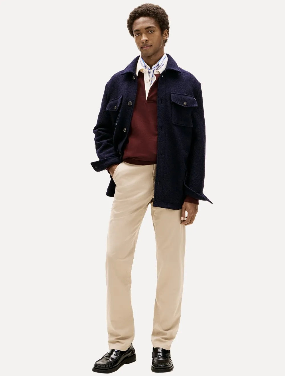 Calça Tommy Hilfiger Masculina Straight Fit Denton Essential Cáqui