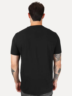 Camiseta King & Joe Masculina Pima Touch Logo Peito Preta
