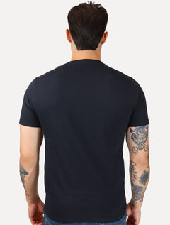 Camiseta Guess Masculina Silk Rubber Logo Azul Marinho