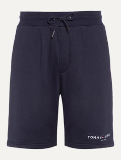 Bermuda Tommy Hilfiger Moletom Masculina Small Logo Azul Marinho