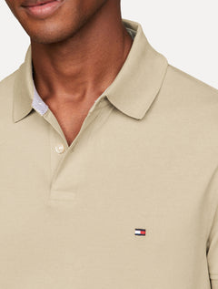 Polo Tommy Hilfiger Masculina Regular Piquet 1985 Cáqui Claro