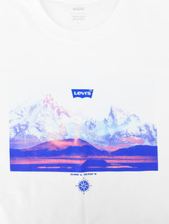 Camiseta Levis Masculina Regular Landscape Coordinates Branca