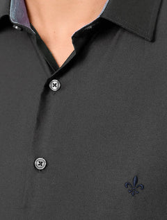 Camisa Dudalina Masculina Slim Fit Superfine Cotton Light Lisa Cinza Médio 53.06.5060 58