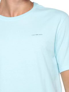 Camiseta Calvin Klein Jeans Masculina Black New Logo Azul Claro