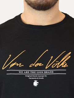 Camiseta Von der Volke Masculina Origineel Signature Logo Preta