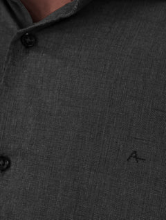 Camisa Aramis Masculina Manga Longa Slim Fil a Fil Antilia Preta