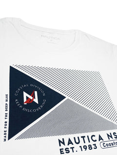Camiseta Nautica Masculina Coastal Division Branca