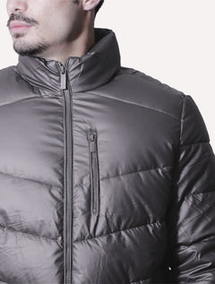 Jaqueta Victory Eagle Masculina Metallic Zip Chumbo