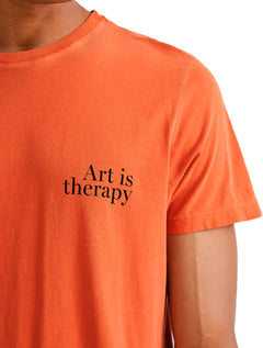 Camiseta Foxton Masculina Art Is Therapy Terracota Laranja
