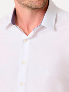 Camisa Dudalina Masculina Slim Tricoline Lisa Branca