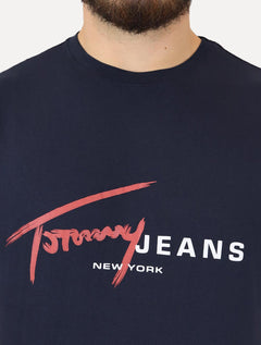 Camiseta Tommy Jeans Signature NY Center Azul Marinho