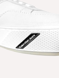 Tênis Calvin Klein Jeans Masculino Couro Sash Logo Basico Branco