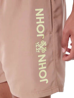 Short John John D'Água Reto Fallen Star Cáqui Médio